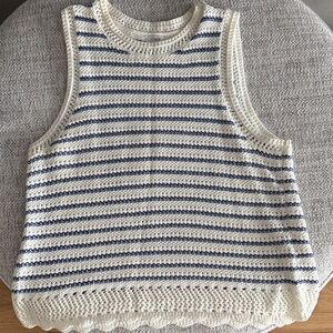 Striped jcrew Crochet Tank Top